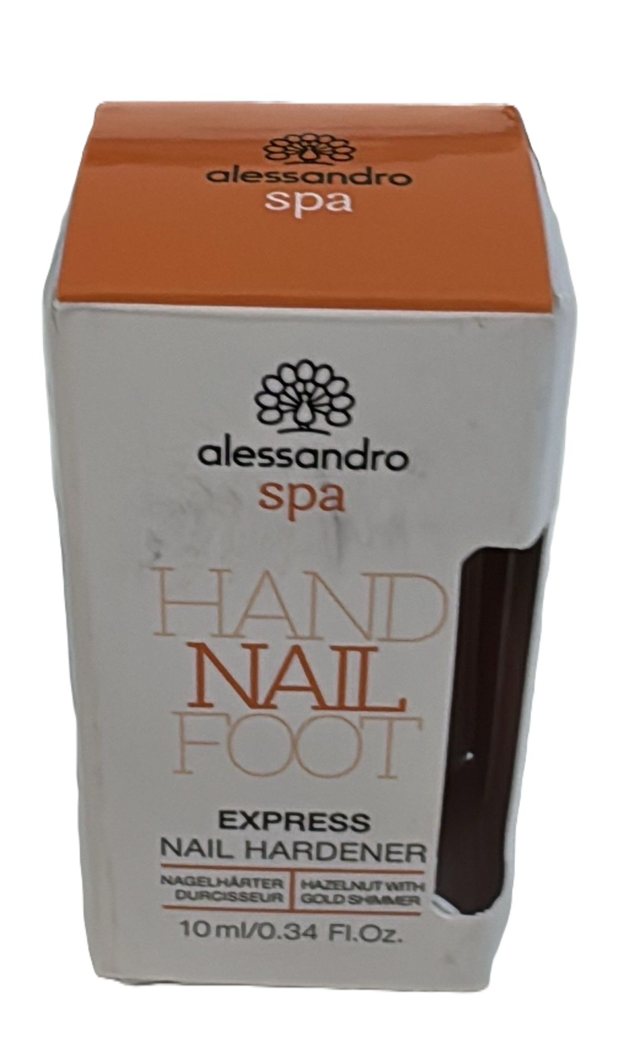 alessandro EXPRESS lieskovo-orieškové spevňujúci lak – produkt 2 v 1 – 10 ml