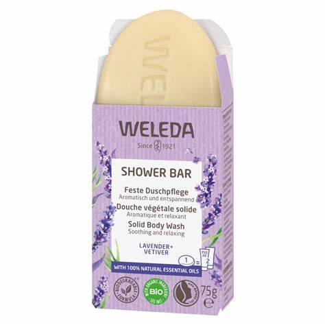 Weleda Shower Bar Lavender tuhé mydlo s levanduľou, 75g