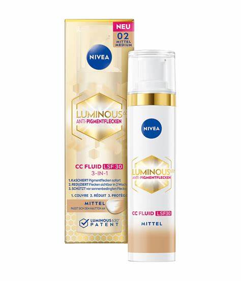 NIVEA CC Creme Luminous 630 tónované 2 medium SPF 30, 40 ml