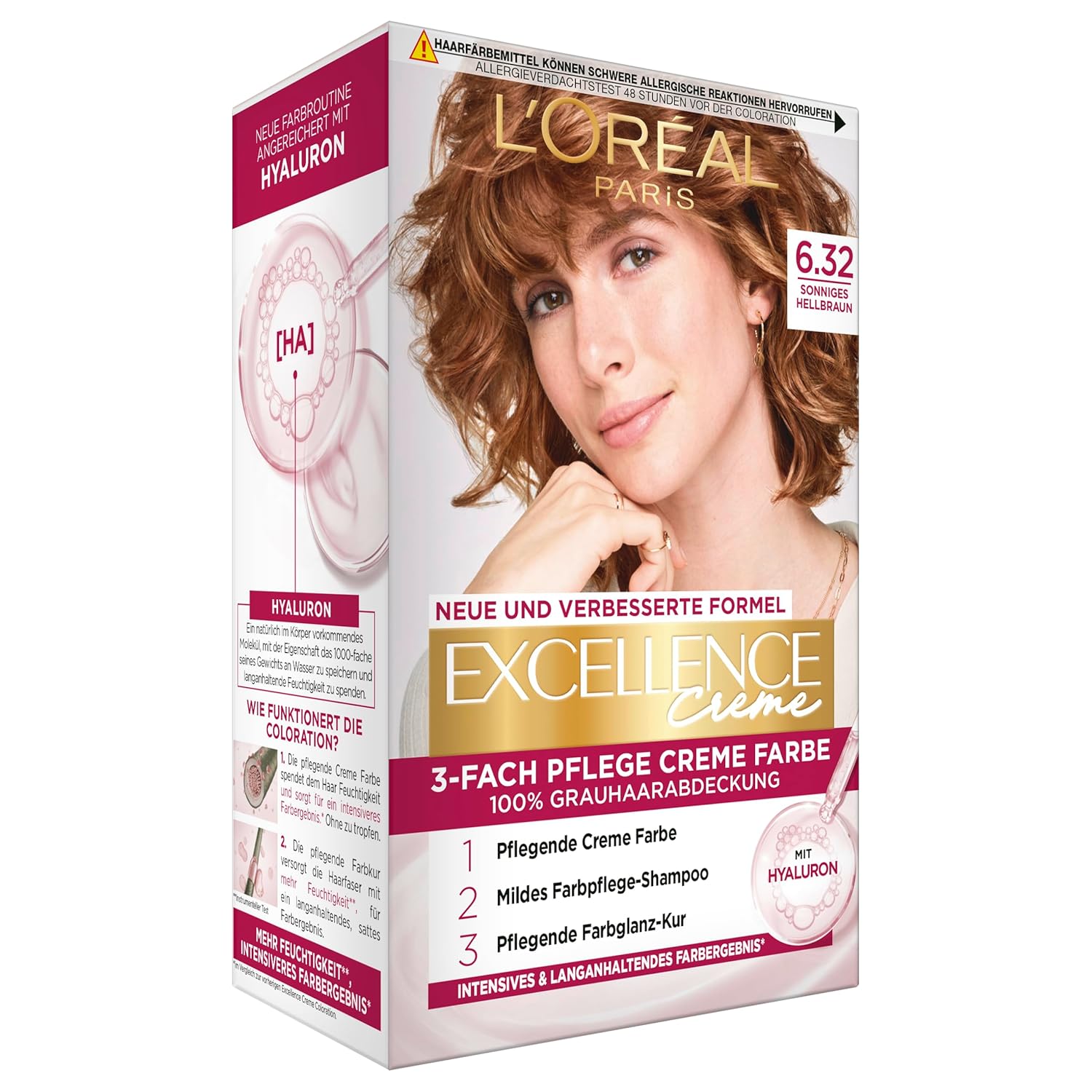 L'Oréal Paris - Excellence Creme - 6.32 Slnečne svetlohnedá