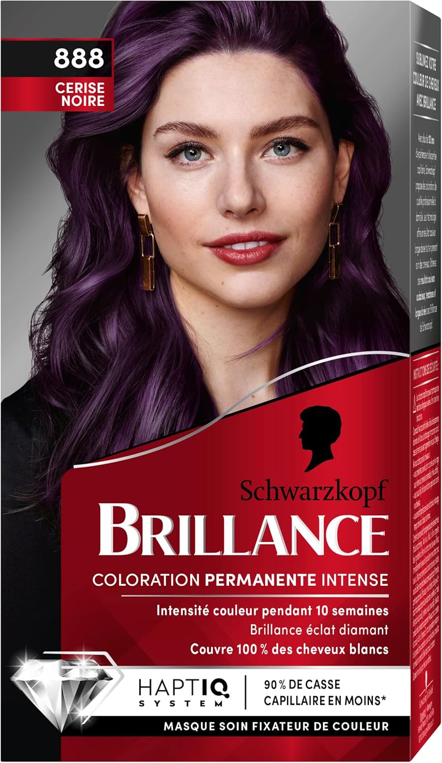 Schwarzkopf Intenzívna krémová farba na vlasy Brillance 888 Čierna čerešňa