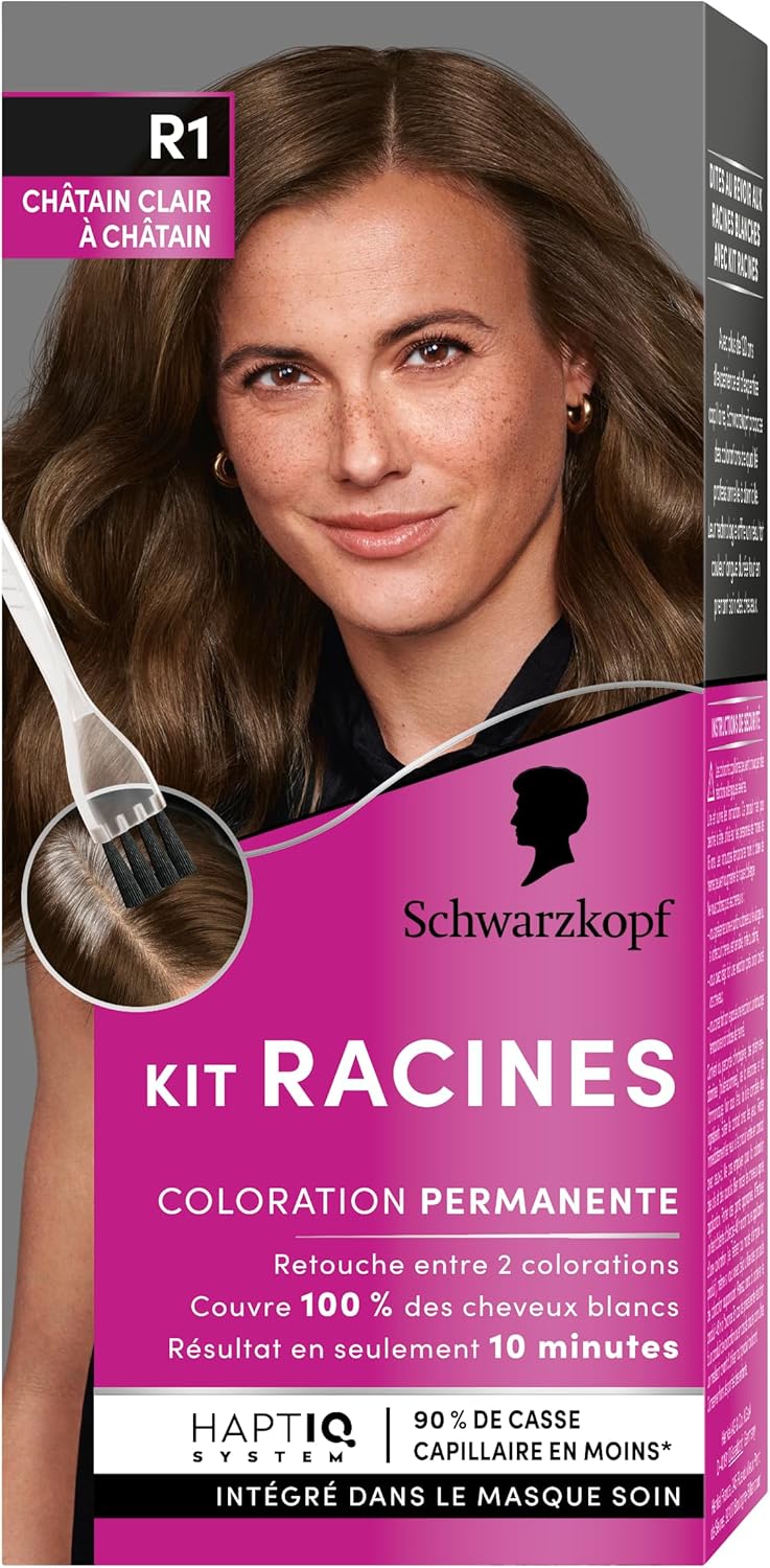 Schwarzkopf Kit RACINES permanentná farba na vlasy pre korienky R1 Svetlohnedá až hnedá