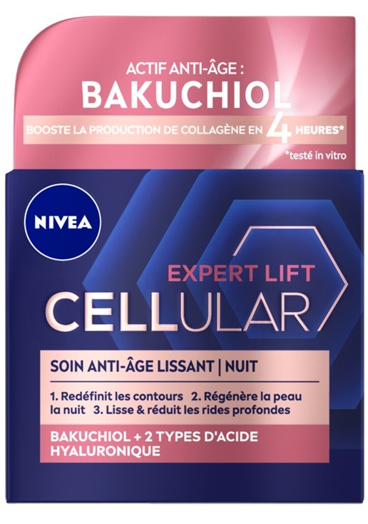 Nivea Vyhladzujúce nočné ošetrenie proti starnutiu - Cellular Expert Lift, 50ml