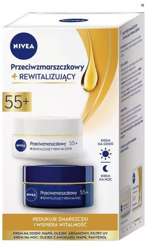 Nivea 55 + krém denný a nočný, 2x50ml duopack
