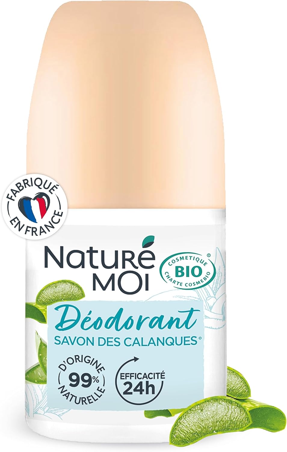 Nature Moi deodorant roll-on pre ženy s organickou aloe vera a horčíkom 50 ml--zelený vrchnák