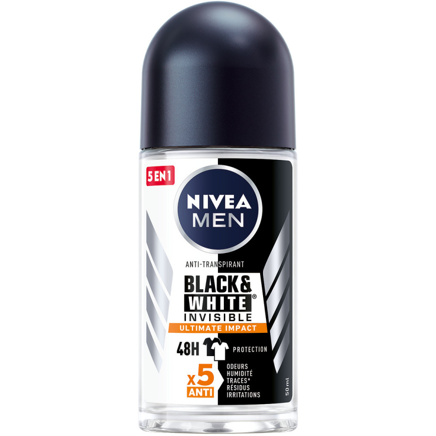 NIVEA MEN Black & White Original Anti-Perspirant Roll On 50 ml-Ultimate Impact