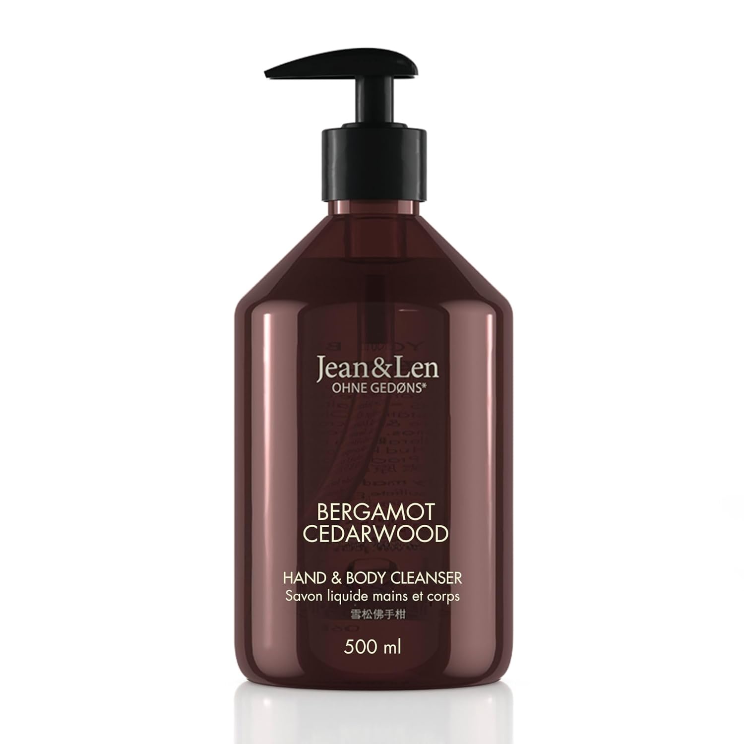 Jean & Len Čistiaci prostriedok na ruky a telo bergamot/cédrové drevo, 500 ml