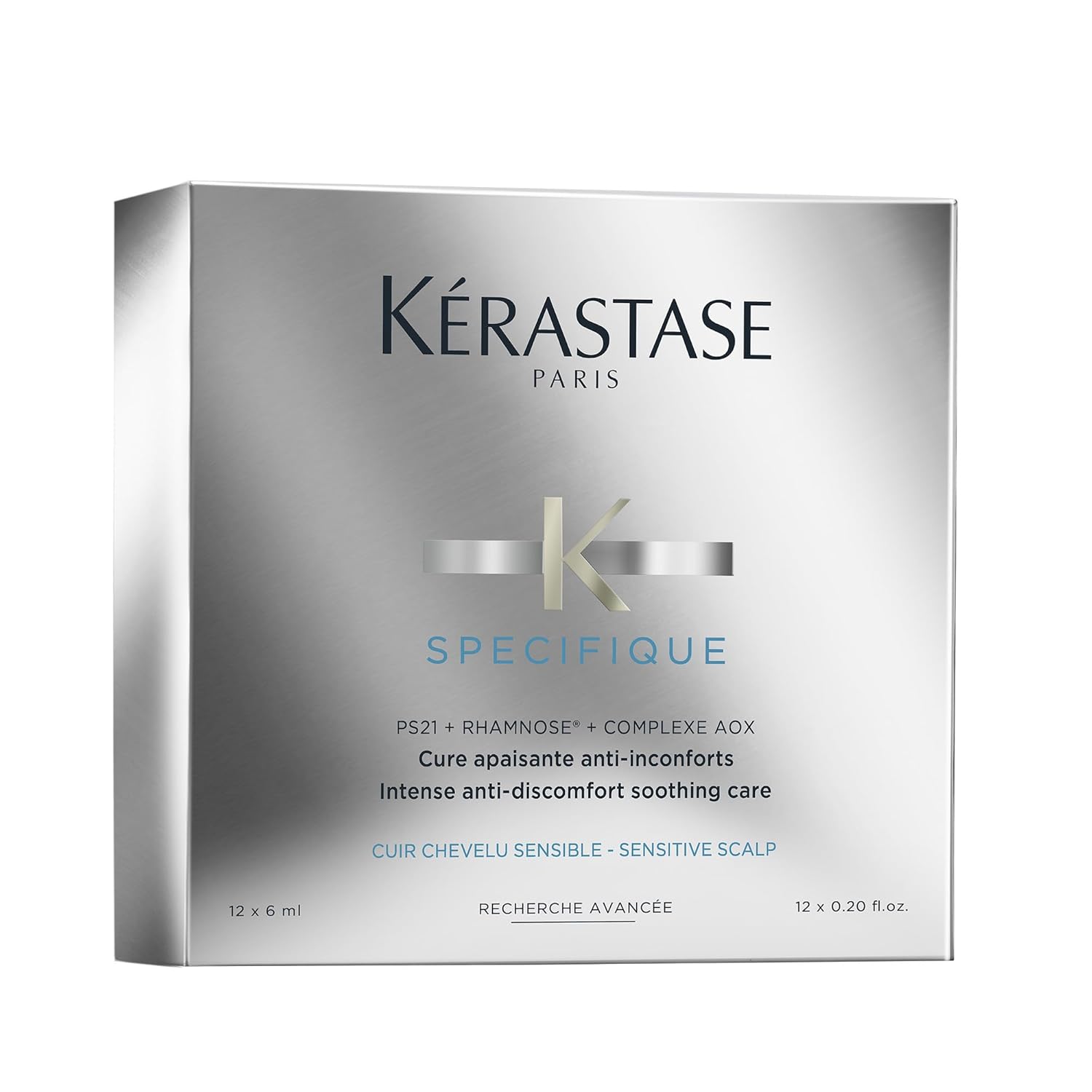 Kérastase Specifique upokojujúca intenzívna vlasová kúra proti podráždeniu pokožky hlavy, Cure Apaisante 12 x 6 ml