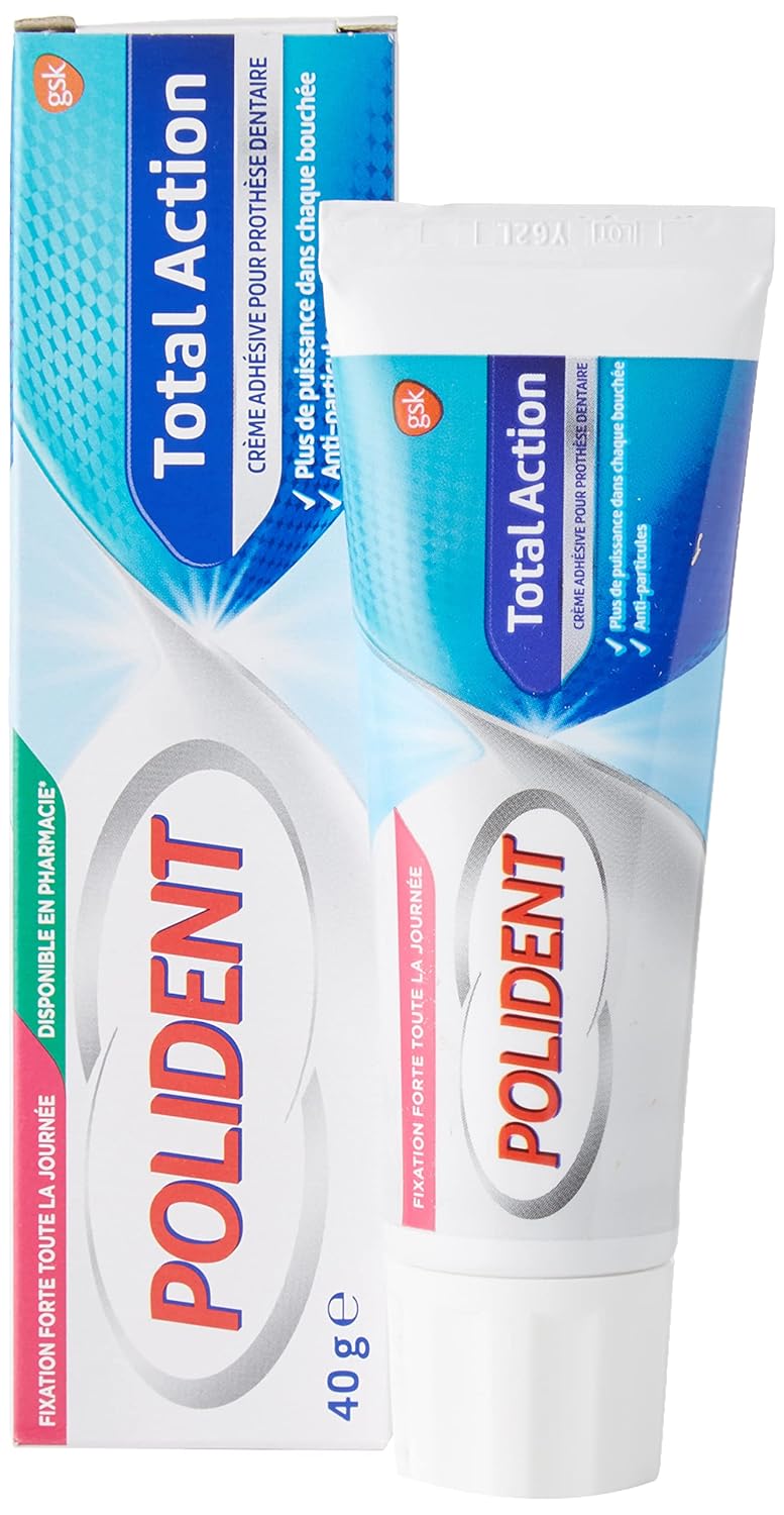 Polident Total Action fixačný ochranný krém na zubné náhrady 40 g