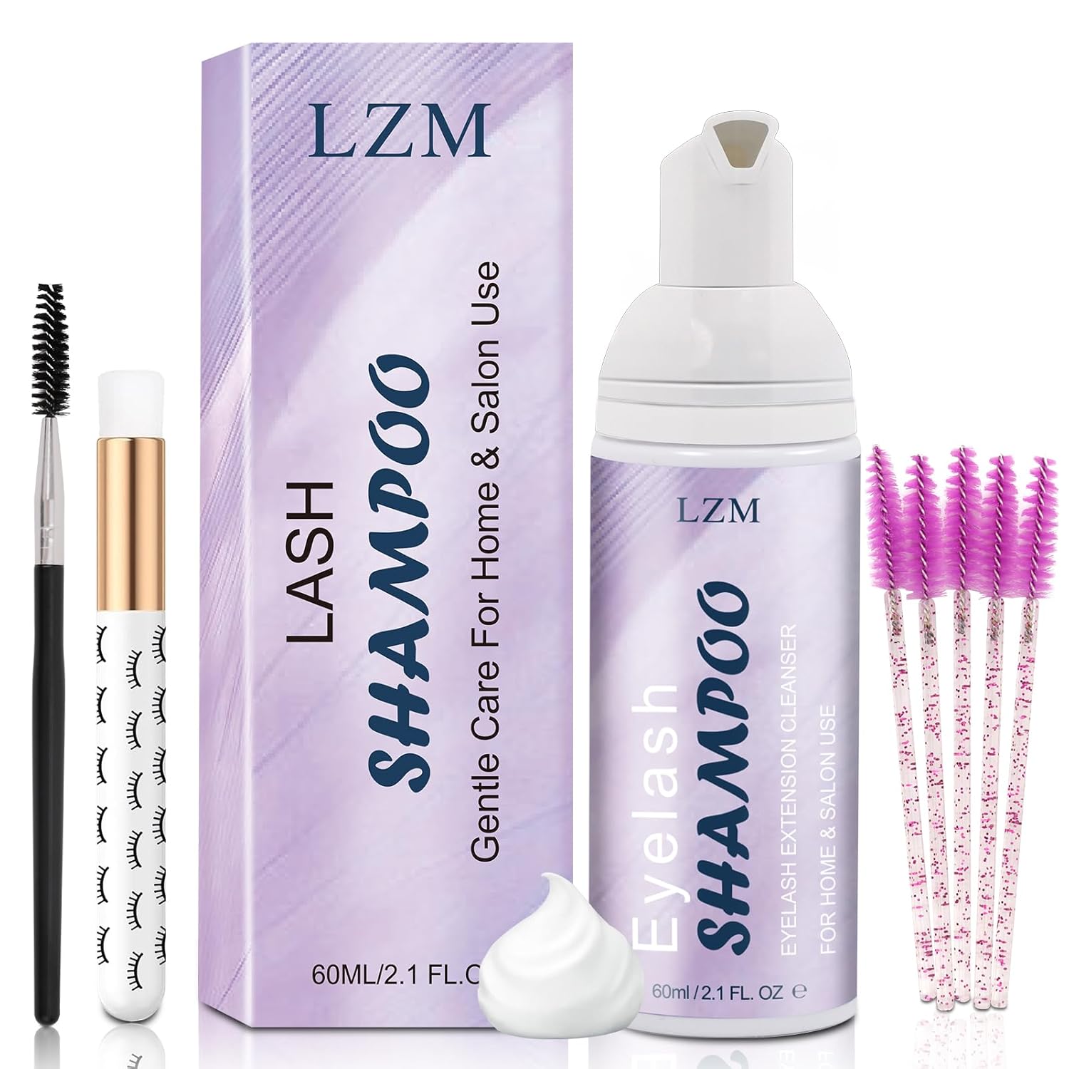 LZM Šampón na mihalnice 60 ml sada
