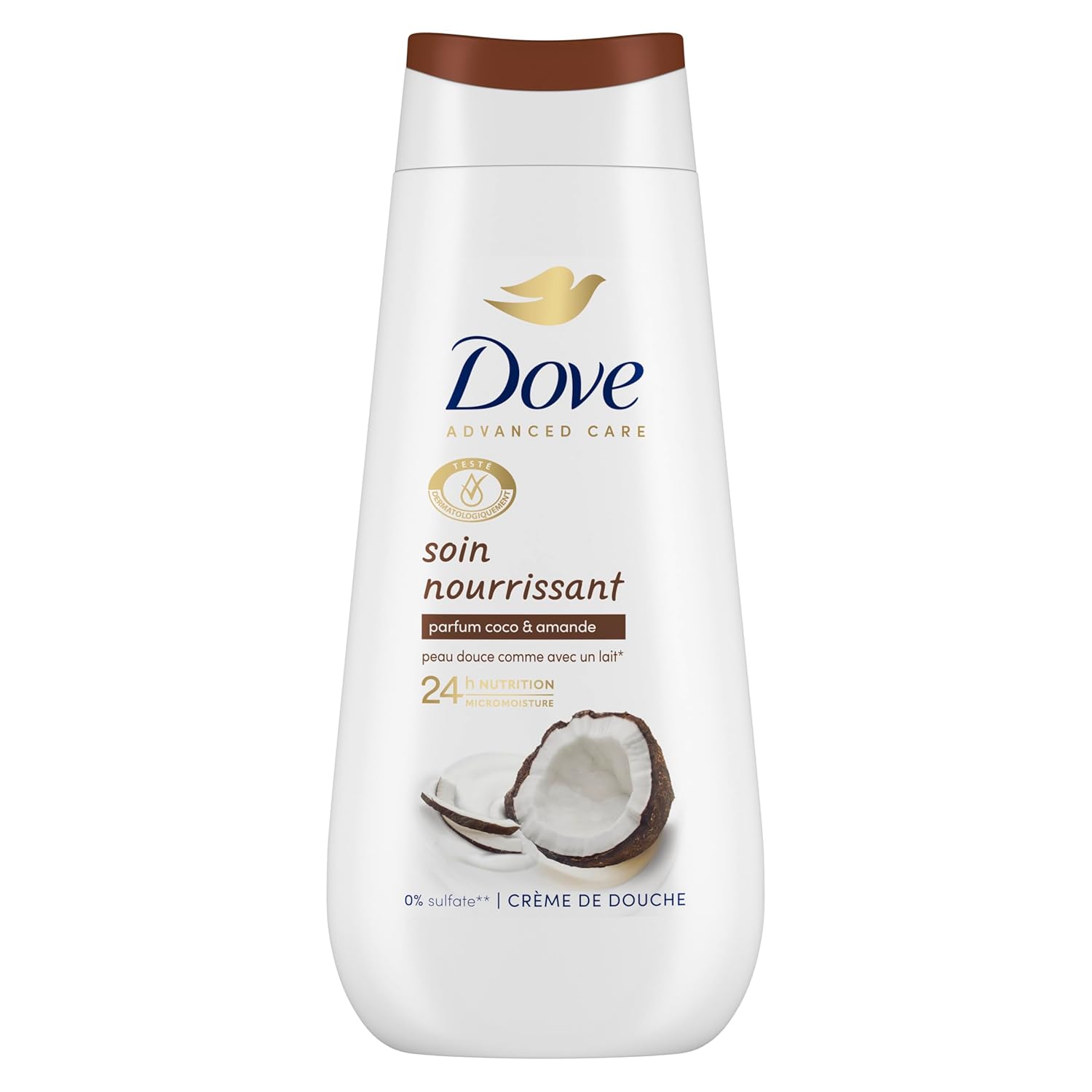 Dove Sprchový krém s vôňou kokosu a mandlí 225ml