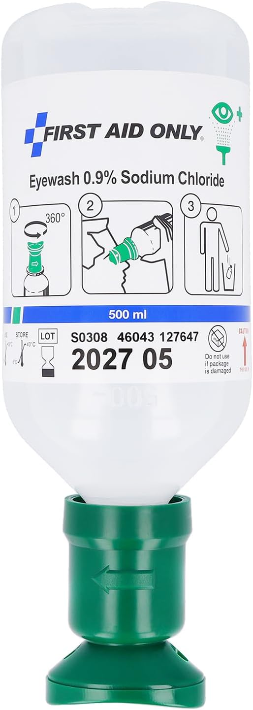First aid only Fľaša na výplach očí 500 ml roztok chloridu sodného (0,9 %)