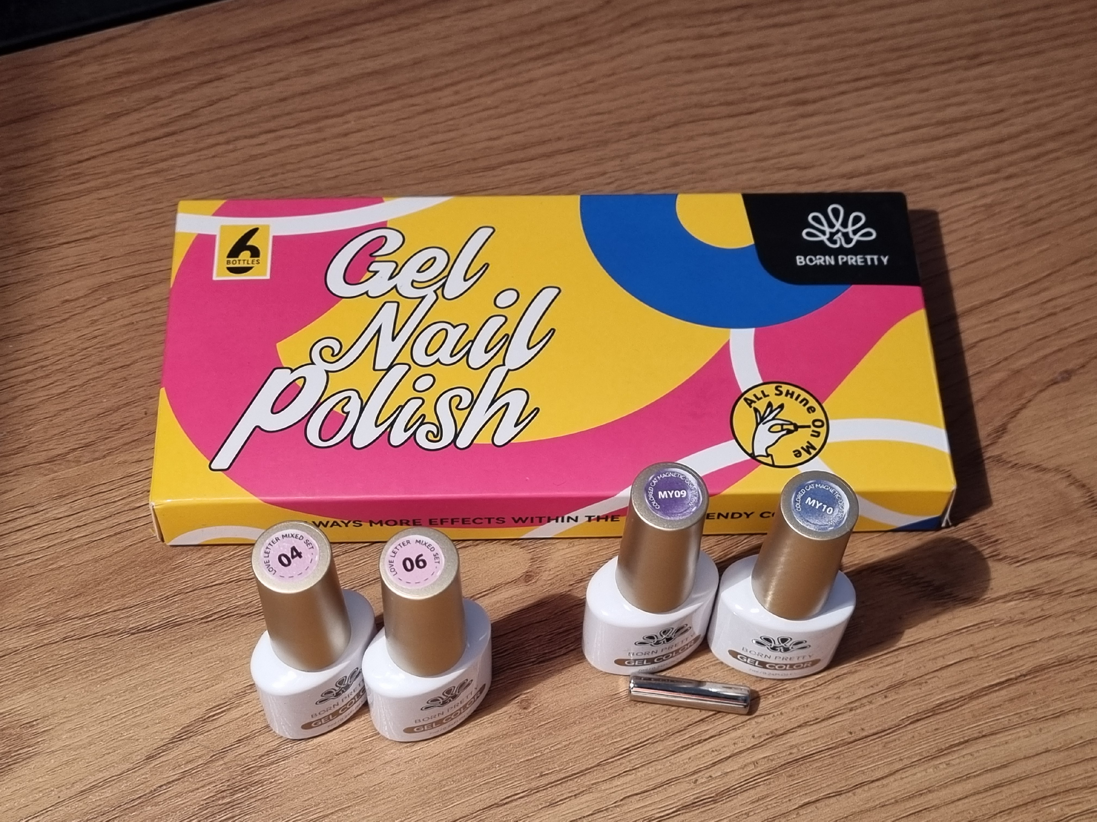 BORN PRETTY Semi-permanentný lak na nechty, 6ks NEKOMPLETNÉ BALENIE