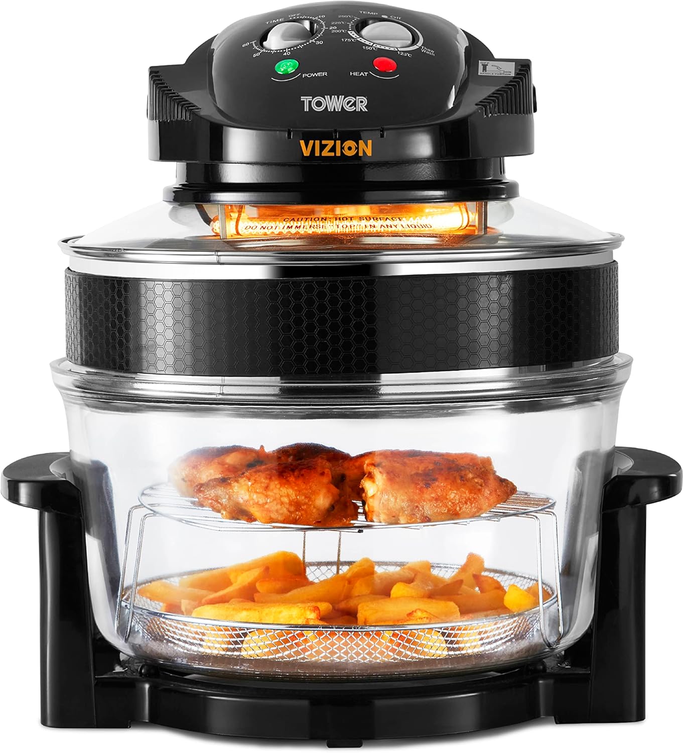 Tower T14048 Vizion halogénová fritéza s horúcim vzduchom - UK zásuvka
