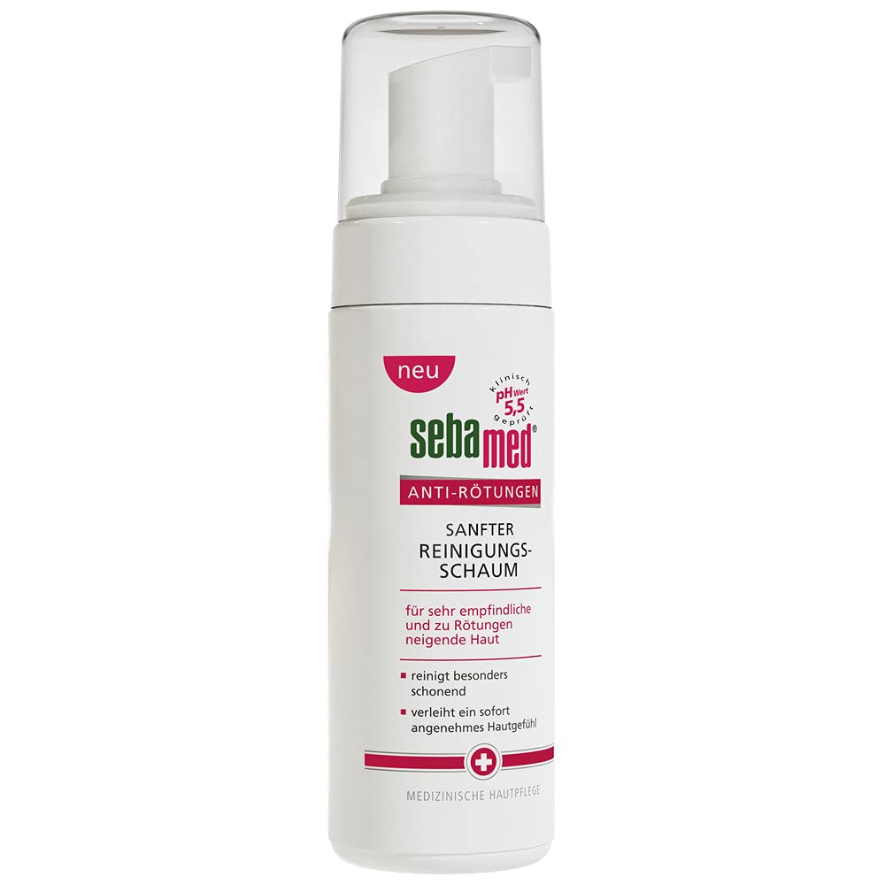 SEBAMED Jemná čistiaca pena proti začervenaniu tváre na rosaceu 150 ml