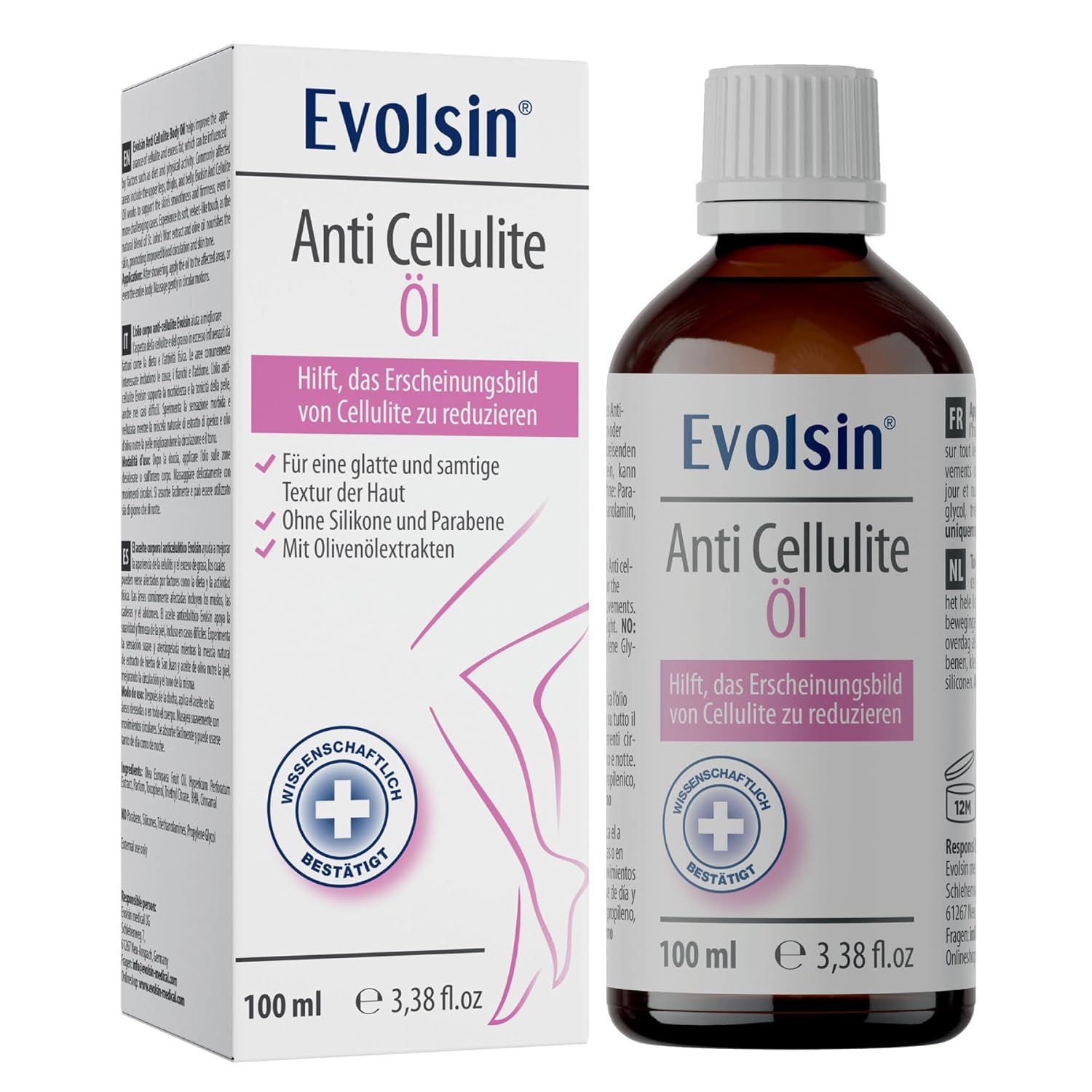 Evolsin Anticelulitídový olej na brucho, nohy a zadok 100 ml