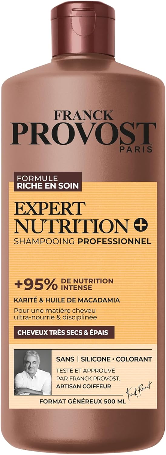 Franck Provost Profesionálny šampón na suché a rozčesané vlasy Expert Nutrition MACADAMIA 500 ml