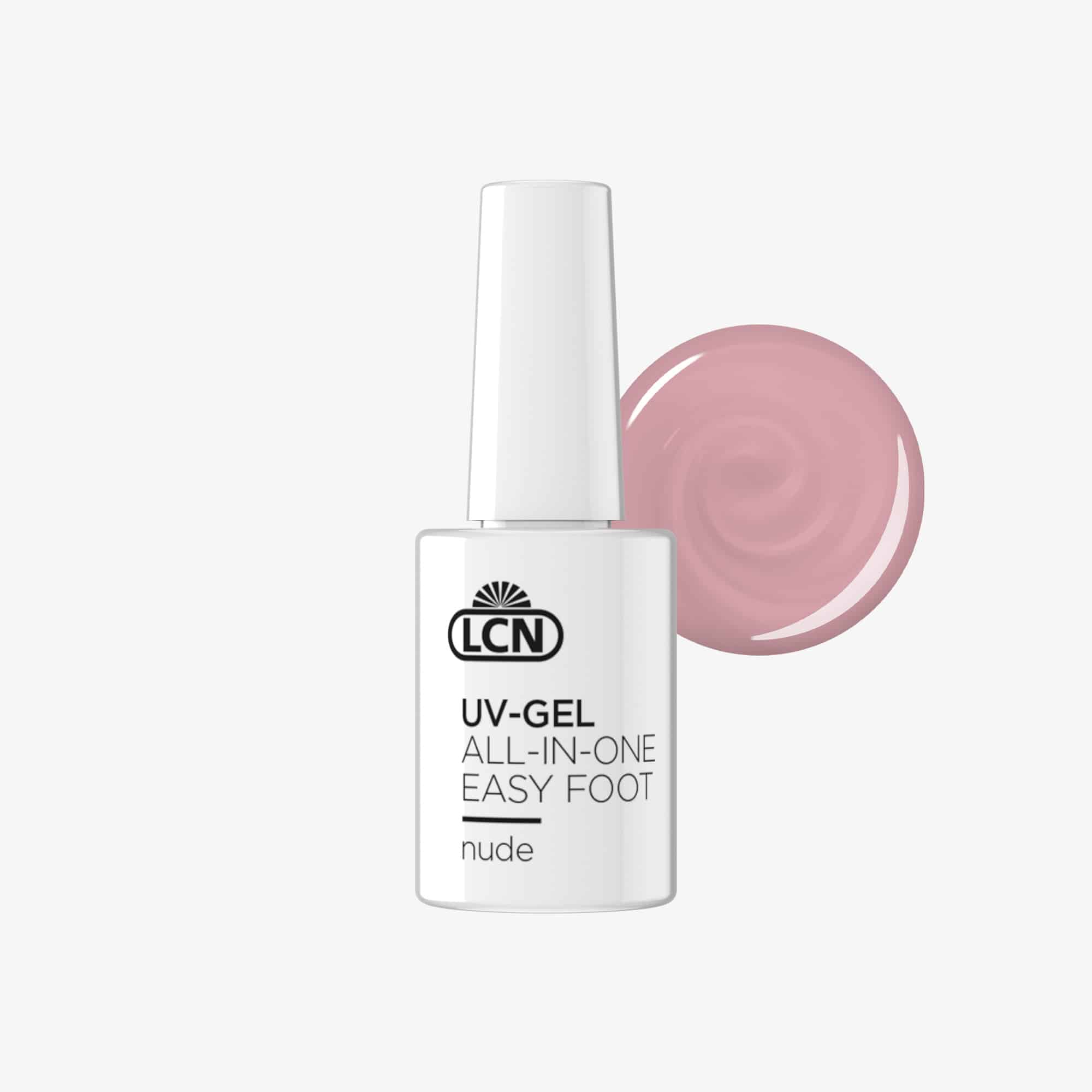 LCN All in One Easy Foot – Nude je UV gél 3 v 1 na nechty na nohách, 10ml
