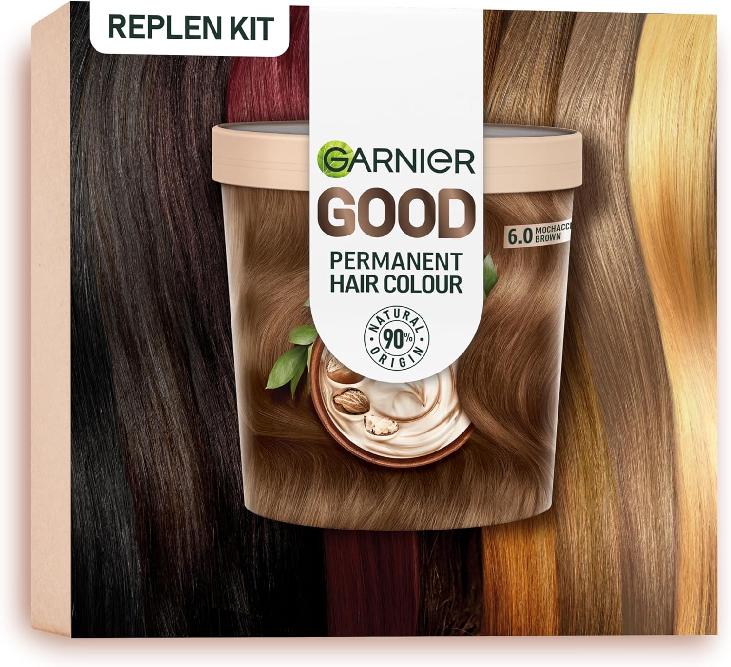 Garnier Good Permanentná farba na vlasy, 6.0 Mochaccino hnedá 160 ml