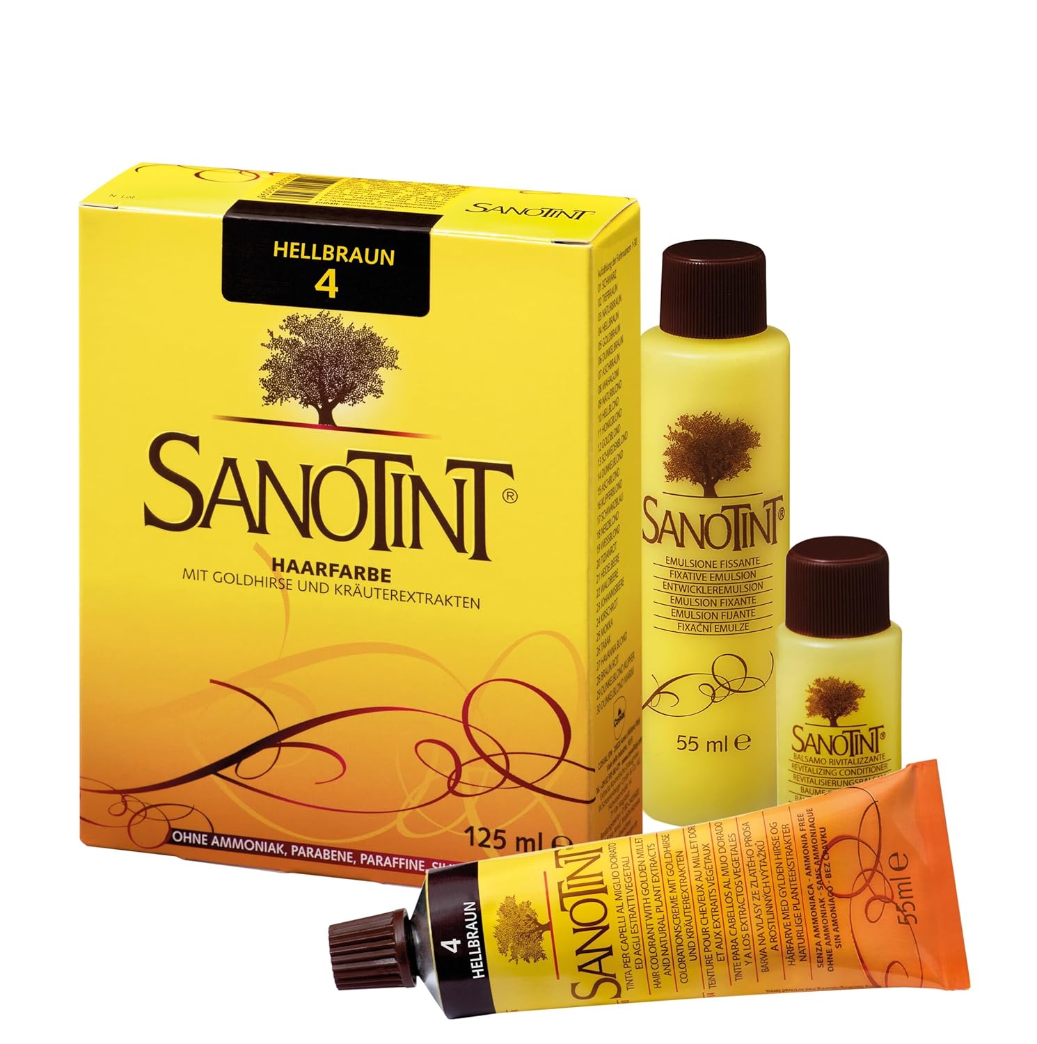 Sanotint farba na vlasy 4 Svetlohnedá 125ml