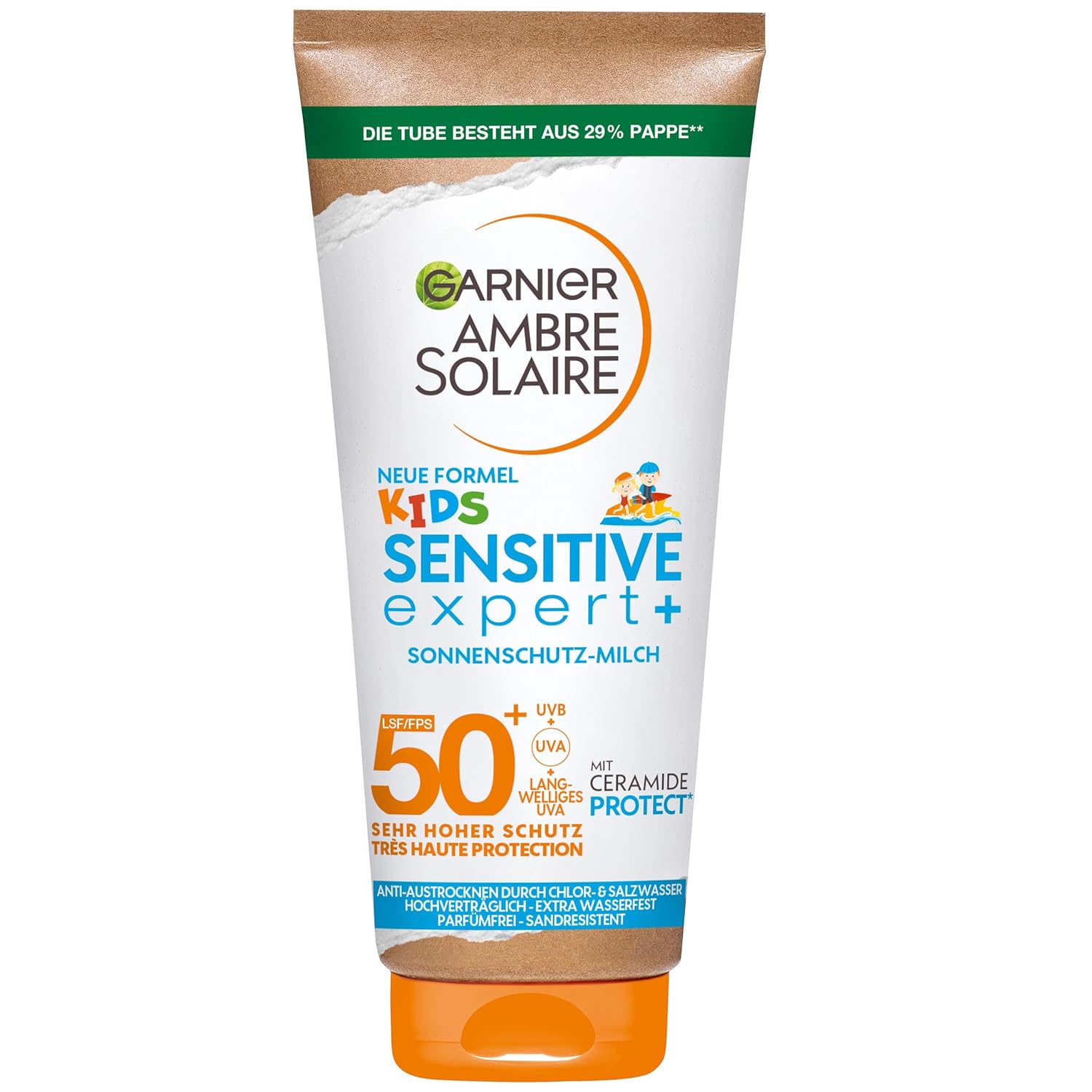 Garnier Ambre Solaire Kids Sensitive Expert+ opaľovací krém s SPF 50+ pre deti 175 ml