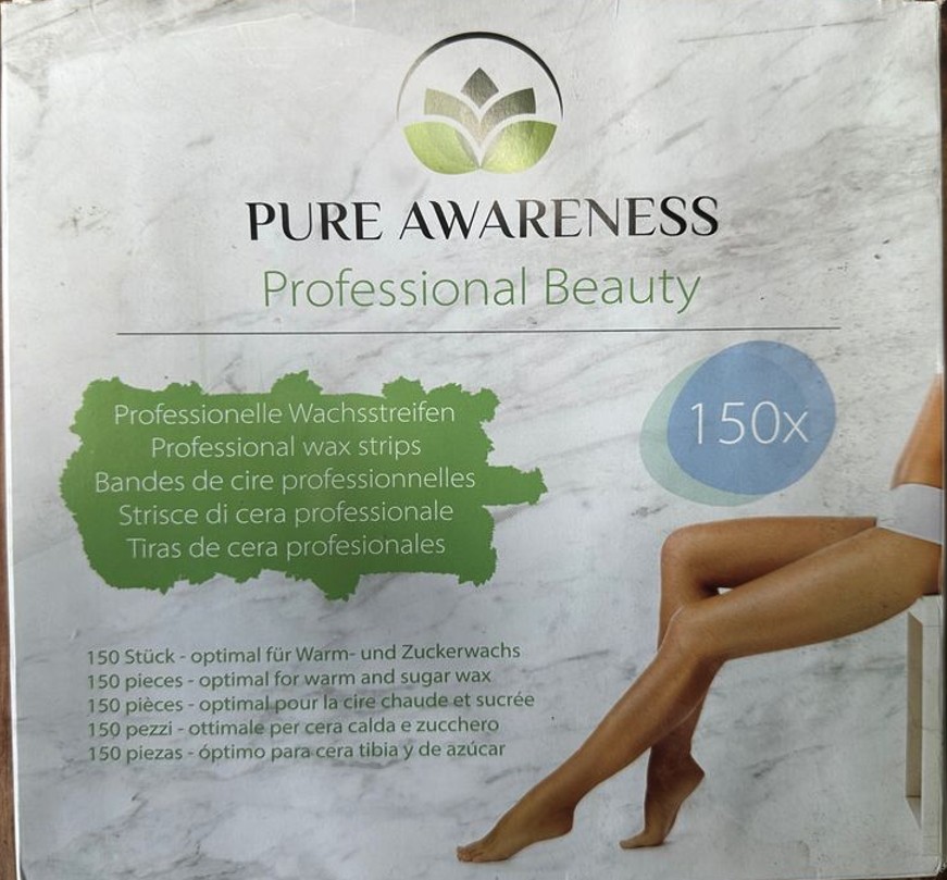 PURE AWARENESS voskové pásiky na odstraňovanie chĺpkov, 150 kusov
