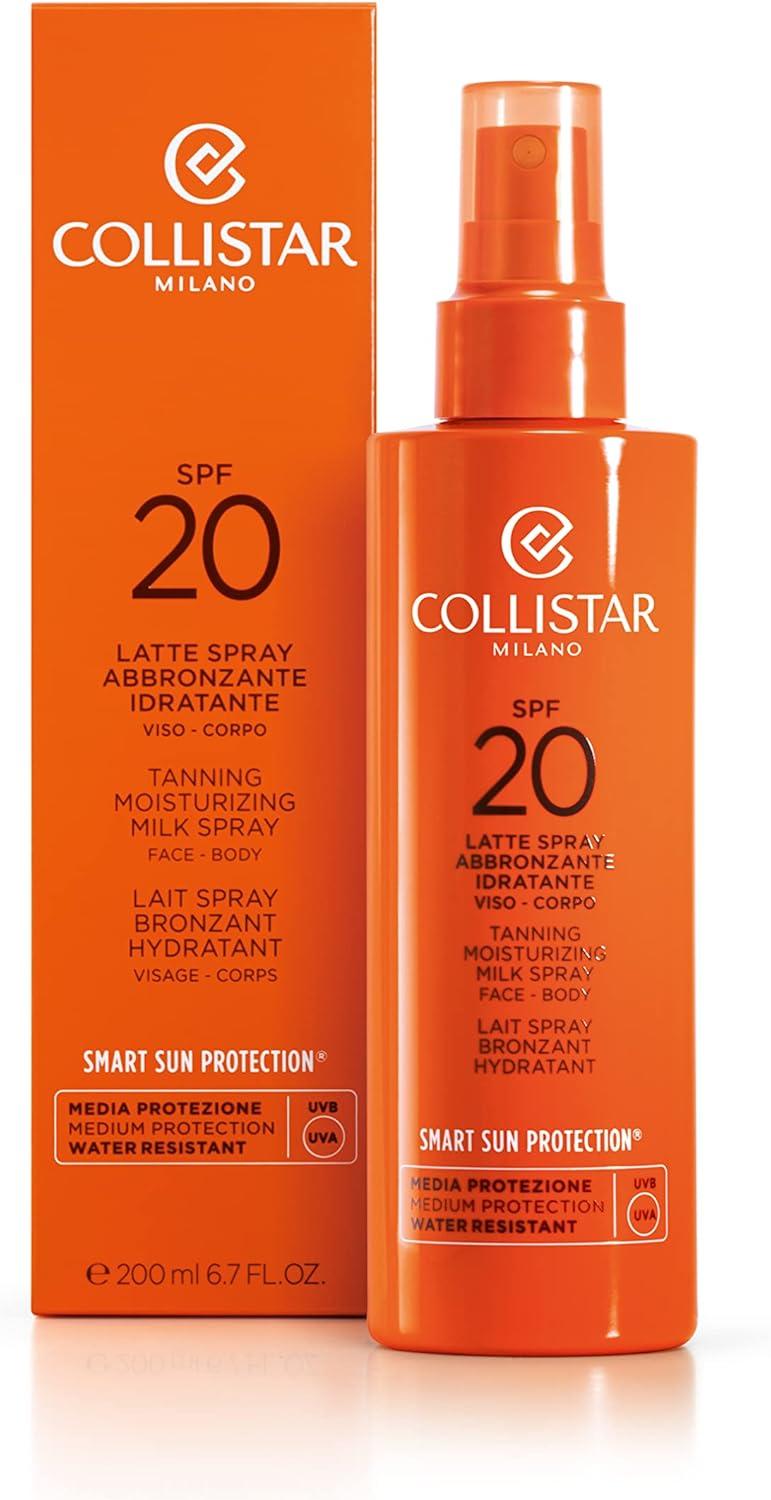 Collistar Hydratačný opaľovací sprej s SPF20 na tvár a telo 200 ml