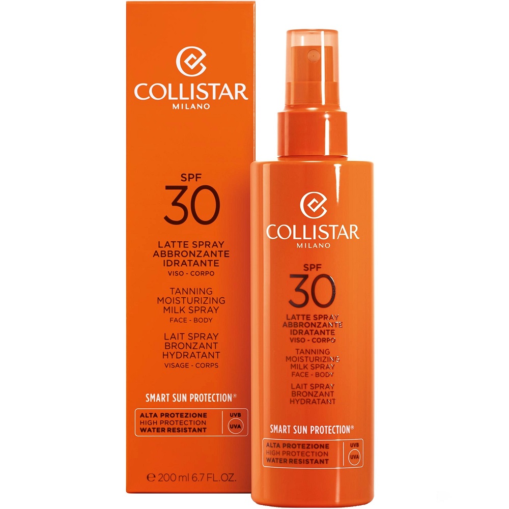 Collistar Hydratačný opaľovací sprej s SPF30 na tvár a telo 200 ml