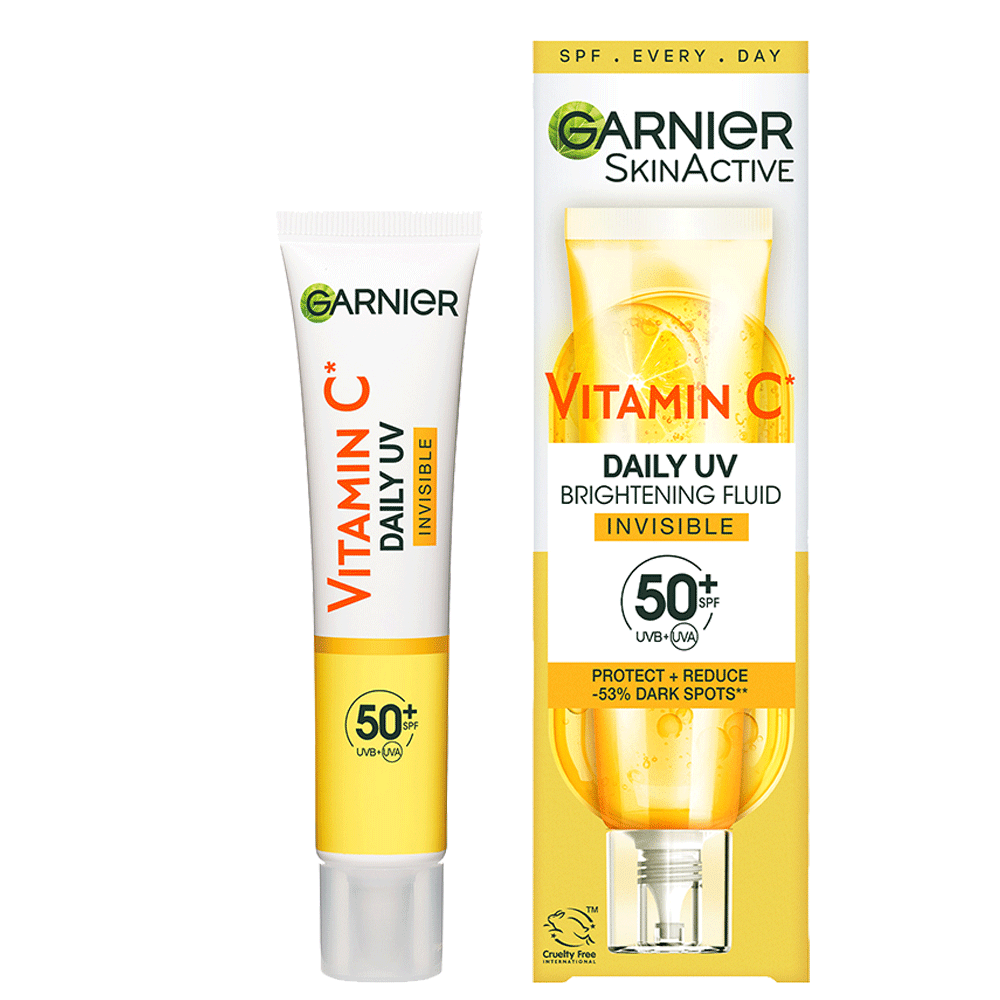 Garnier Rozjasňujúci denný pleťový UV fluid Vitamin C Glow SPF 50+, 40 ml