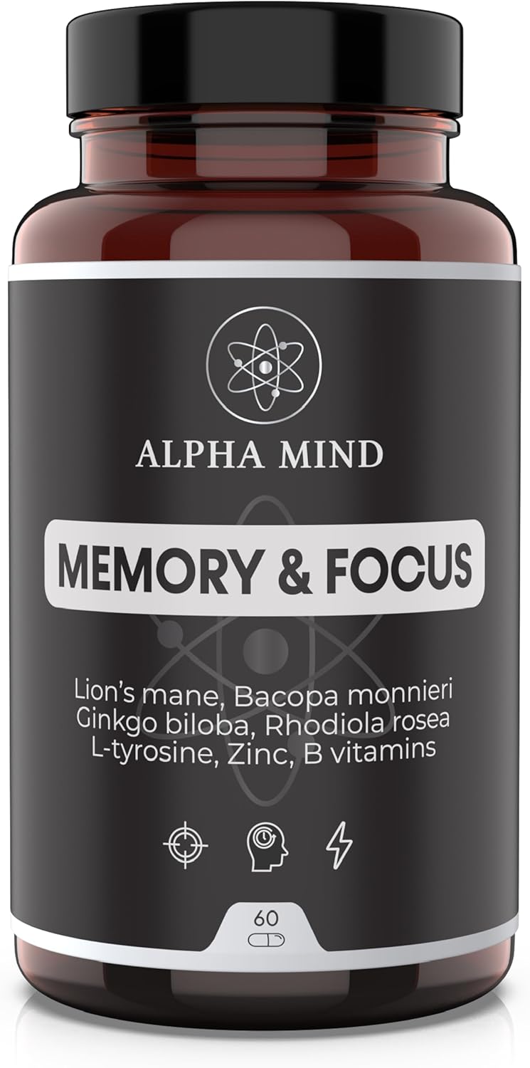 ALPHA MIND Memory & focus koncentrácia, pamäť, mentálna obratnosť 60 kapsúl Exp.: 12/2025