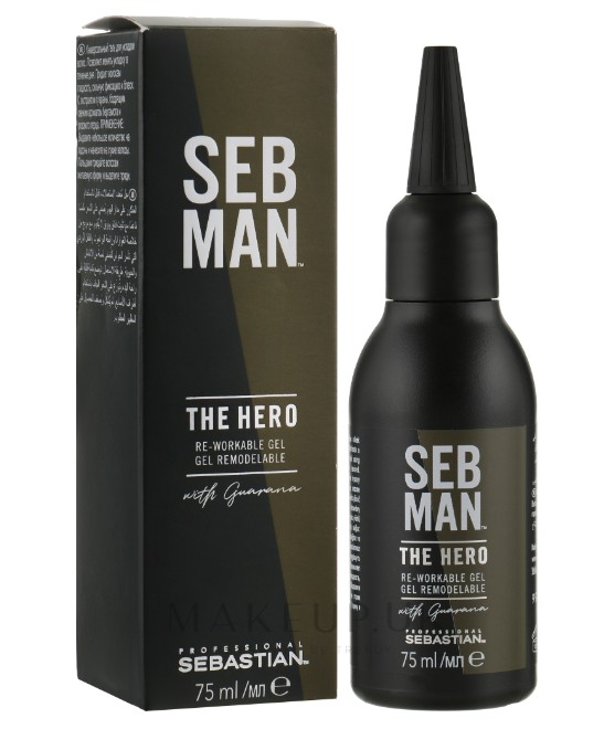 Sebastian Seb Man The Hero - Remodelovateľný gél na vlasy so silnou fixáciou 75 ml