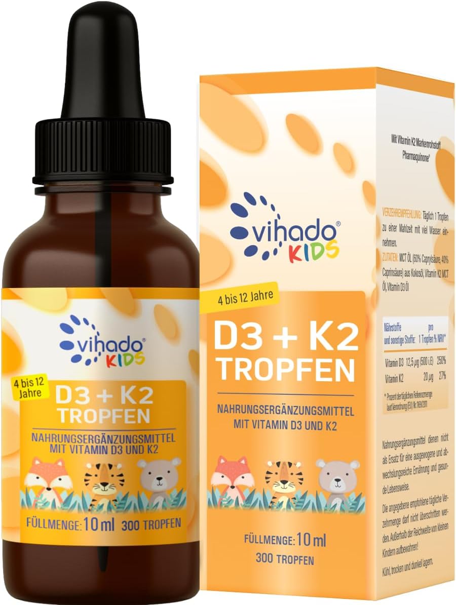 Vihado Vitamín D3 + K2 pre deti 10 ml kvapky Exp.: 2026+