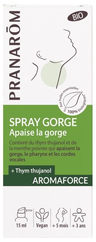 Pranarôm Aromaforce sprej do hrdla Organický 15 ml Exp.: 2026+