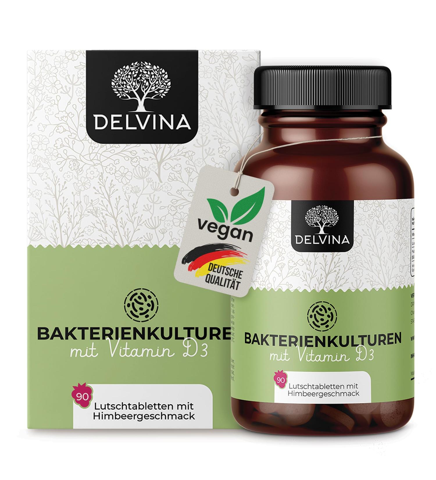 Delvina 90 pastiliek na ústnu hygienu s vitamínom D3, malinová aróma Exp.: 2026+