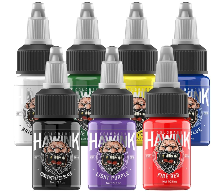 HAWINK - Sada farieb na tetovanie T1203EU, 7x15ml