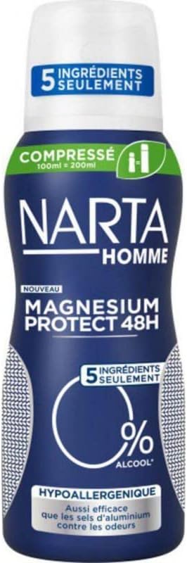 Narta Homme Compressé Spray Magnesium Protect 48h Hypoalergénny 100 ml
