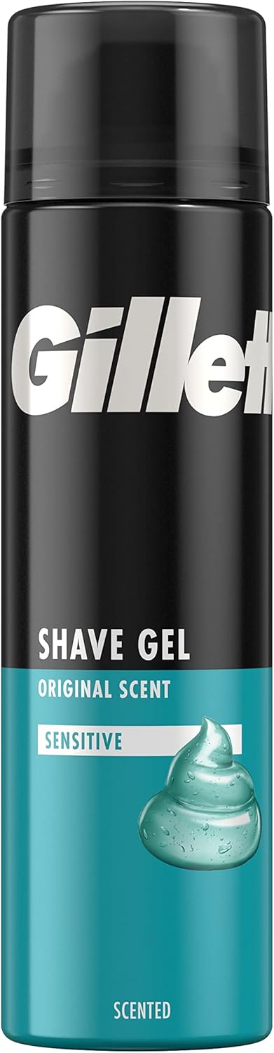 Gillette Classic Sensitive gél na holenie pre mužov 300 ml