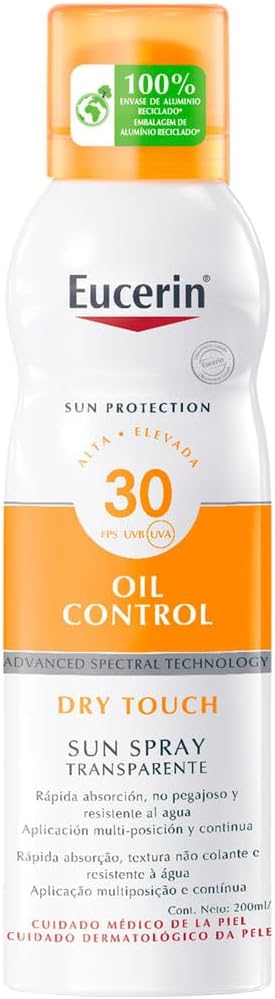 Eucerin Sun Oil Control Dry Touch sprej na opaľovanie SPF30+ 200 ml