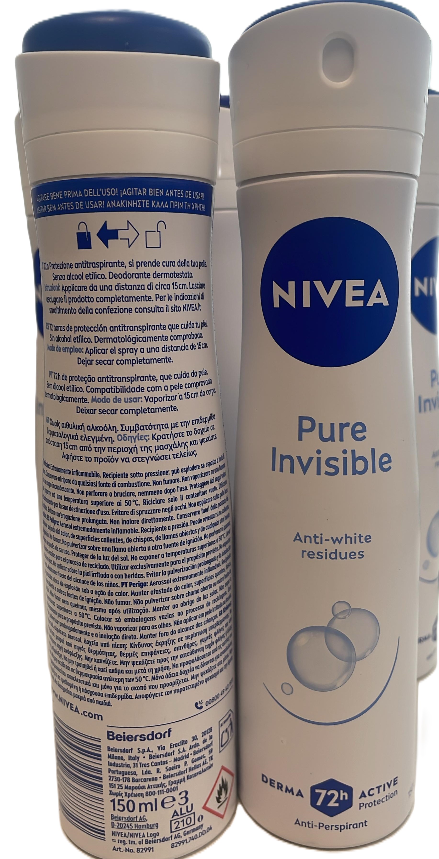 Nivea Women Deodorant Spray – Pure Invisible 150ml