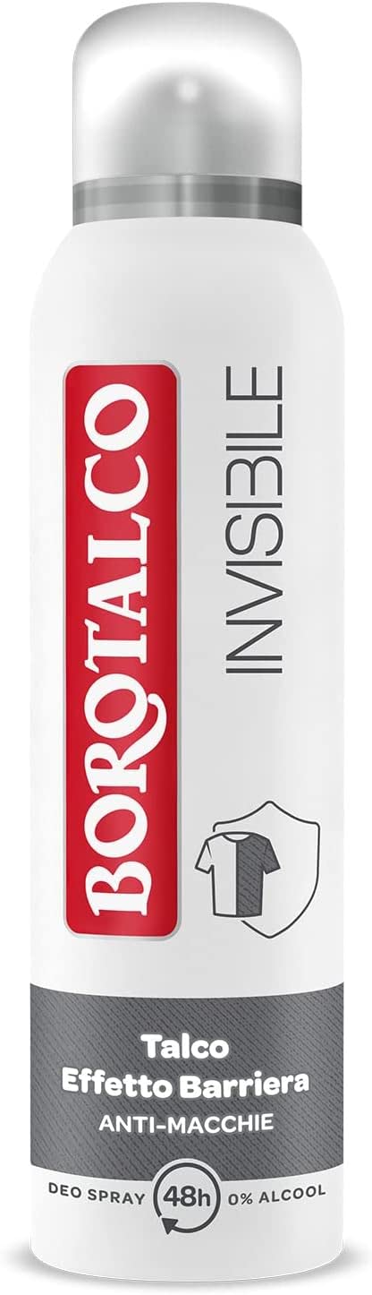 Borotalco Invisible Grey neviditeľný dezodorant v spreji s talkom 150 ml