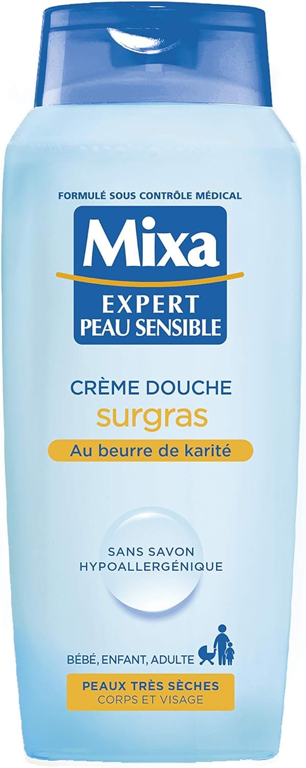 Mixa Expert sprchový krém pre citlivú pokožku s bambuckým maslom 400 ml