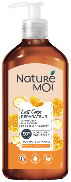 Nature MOI Naturé Moi - regeneračné telové mlieko s organickým limousinským medom a avokádovým olejom 500ml chýba dávkovač