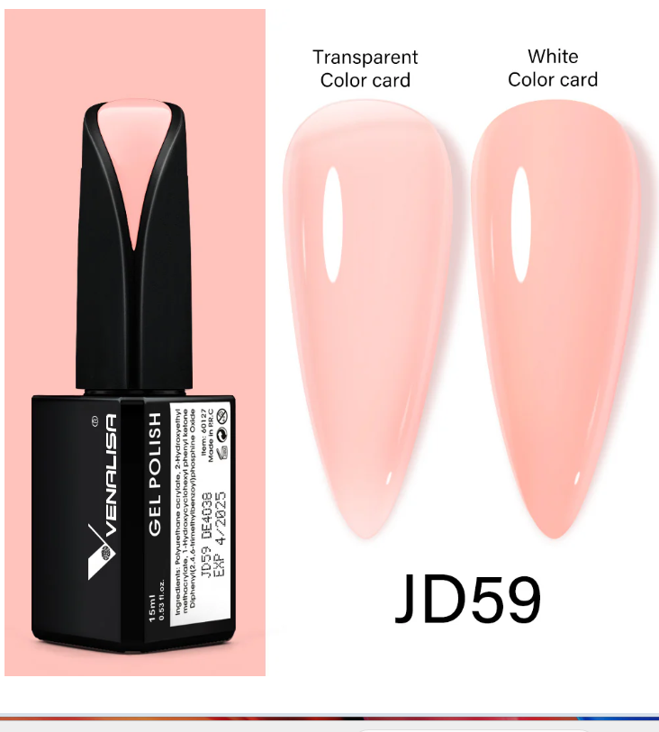 Venalisa 15ml gélový lak na nechty odtieň: JD59