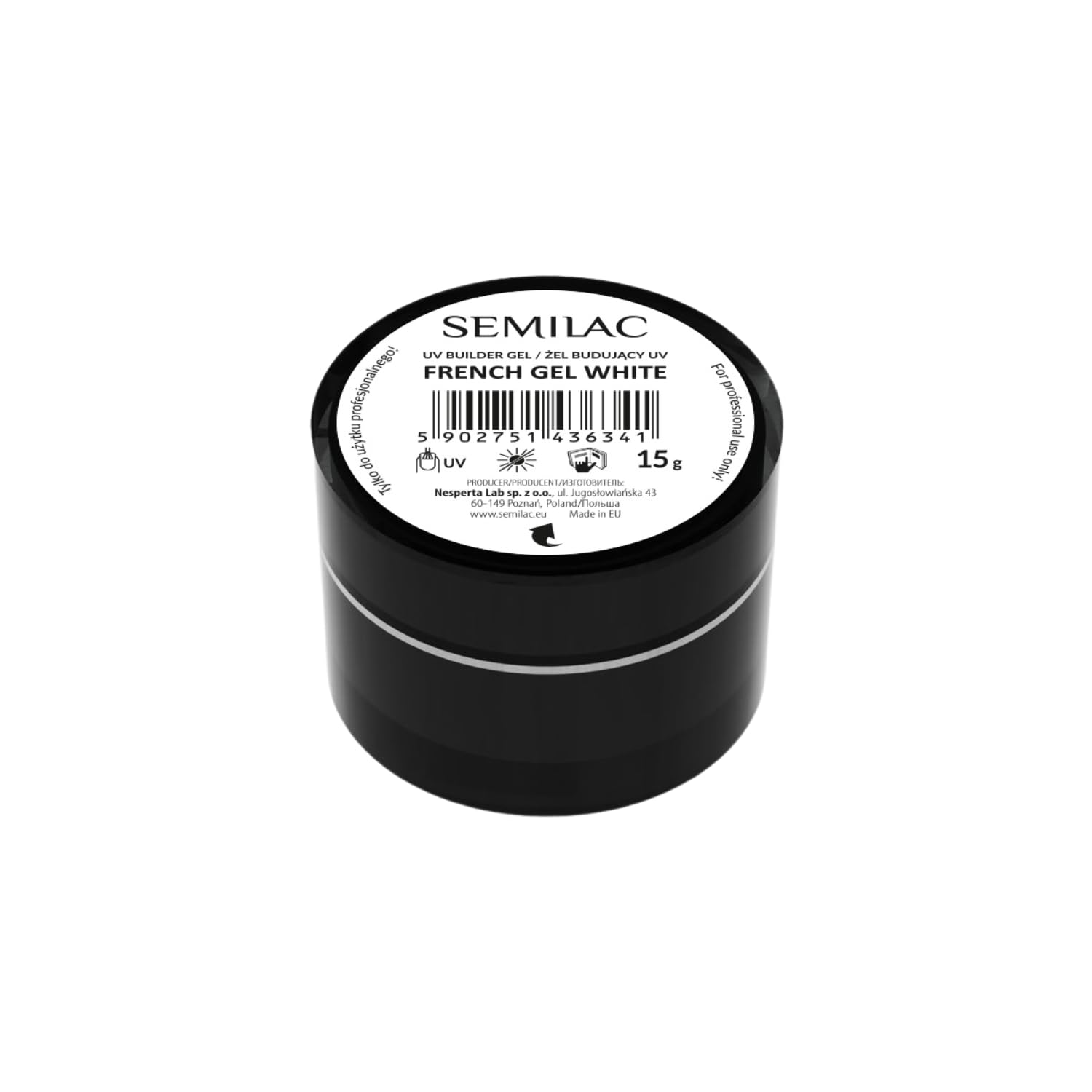 Semilac French Gel biely 15 g stavebný gél
