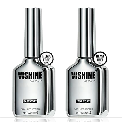 Vishine gél HEMA FREE vrchný a podkladový lak na gélové nechty 2x16ml