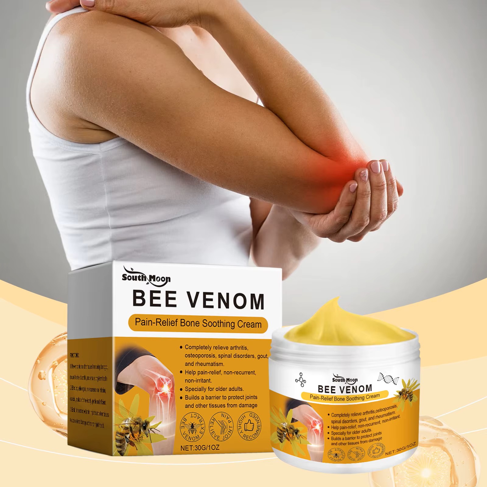 South Moon 30g BEE VENOM krém od bolesti kĺbov so včelím jedom 30g