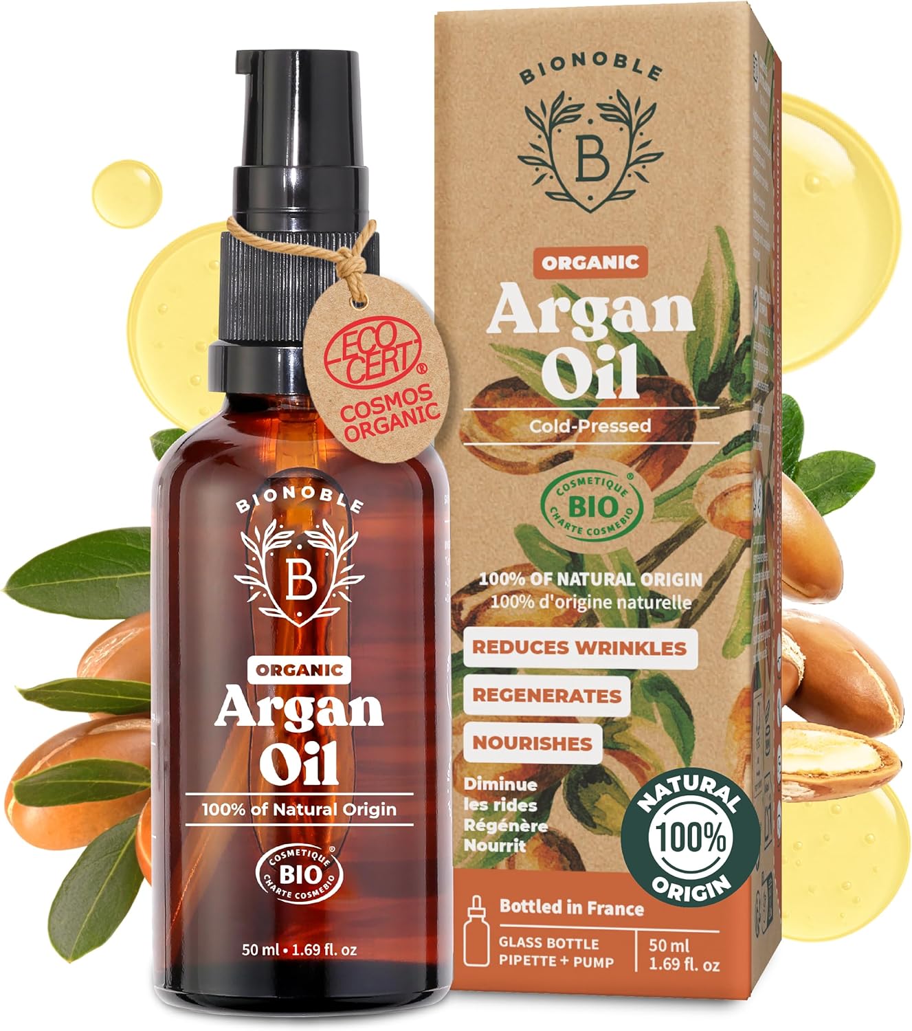 BIONOBLE Organický arganový olej na vlasy 50 ml-bez krabičky