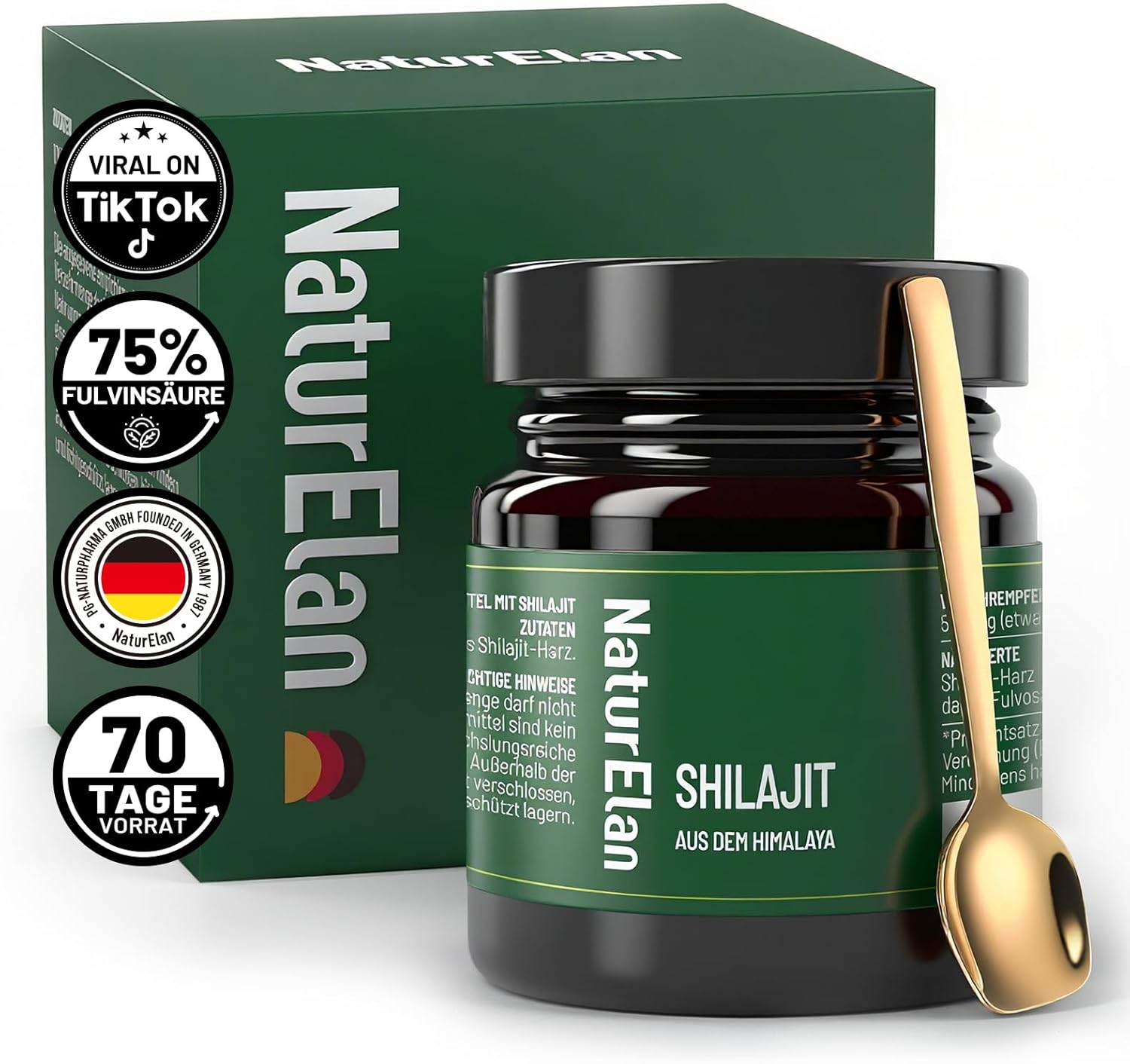 NaturElan Shilajit Original Himalaya 75 % kyseliny fulvovej, 35 g Exp.: 2026+