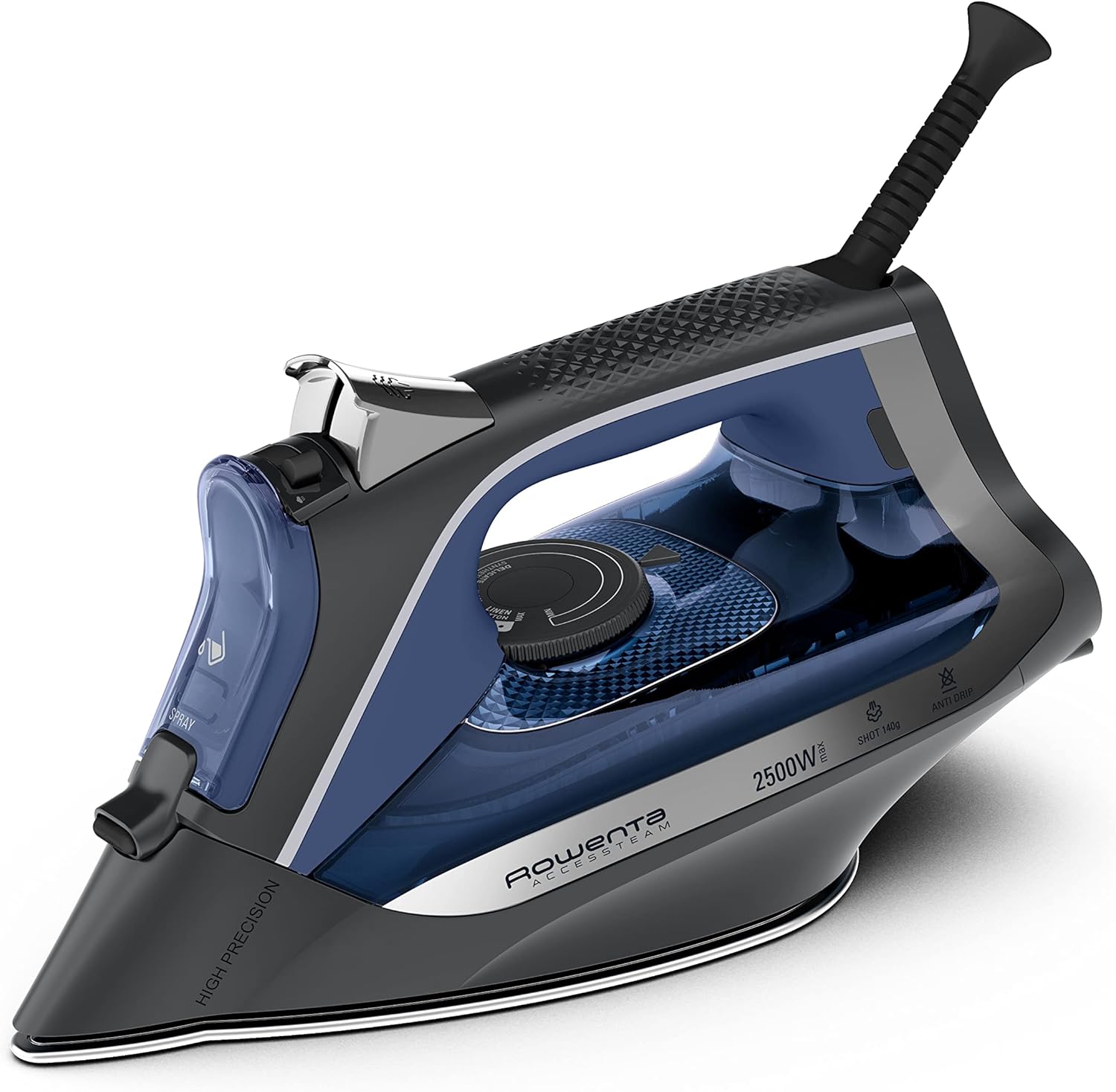 Parná žehlička Rowenta DW4301D1 2500 W, čierno-modrá