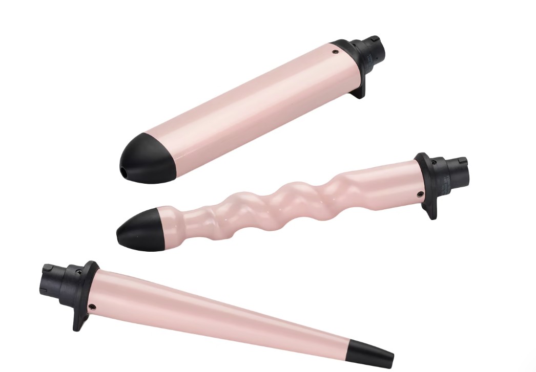 BaByliss Curl and Wave Trio multistyler,sada kuličiek s 3 nadstavcami, ružová, MS750E